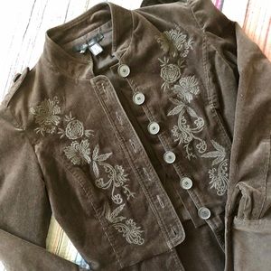 Zara Brown Corduroy Jacket/Blazer - Small
